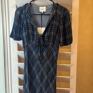 Reformation Tyra Dress Blue - Size 6